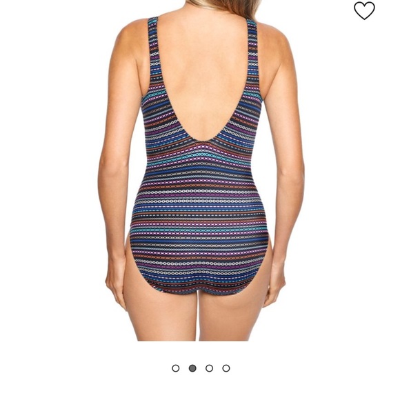 Miraclesuit Odyssey Shimmer Links One Piece Swimsuit NWOT, Size 14 - Picture 3 of 13